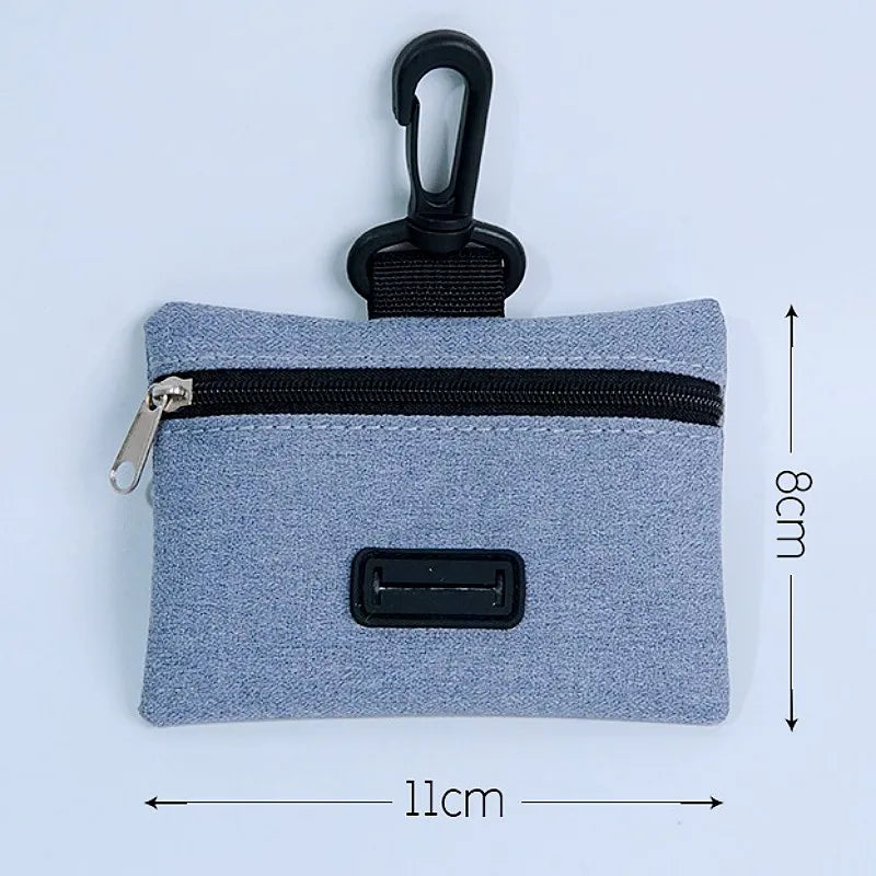 Portable Dog Poop Bag Dispenser — Hanging Oxford Cloth Holder for Walks