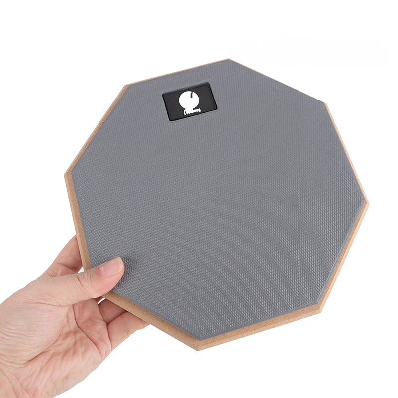 8 Inch Rubber Practice Drum Pad — High Elasticity Training Tool, Gray