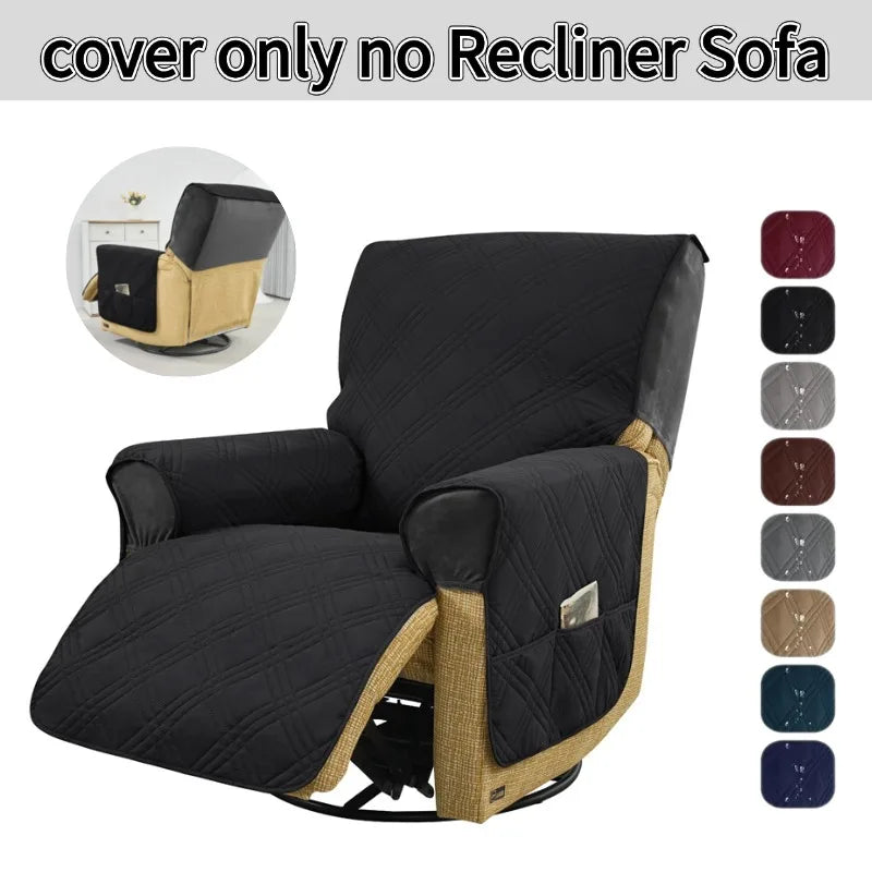 Single Recliner Sofa Cover — Non-Slip Protective Slipcover for Armchairs