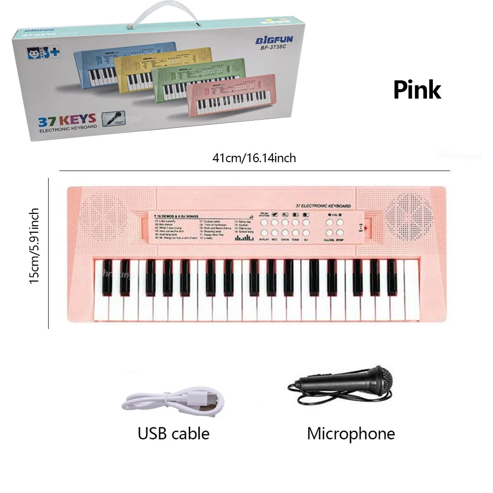 Chriyungel 37-Key Electronic Piano — Musical Instrument with Microphone