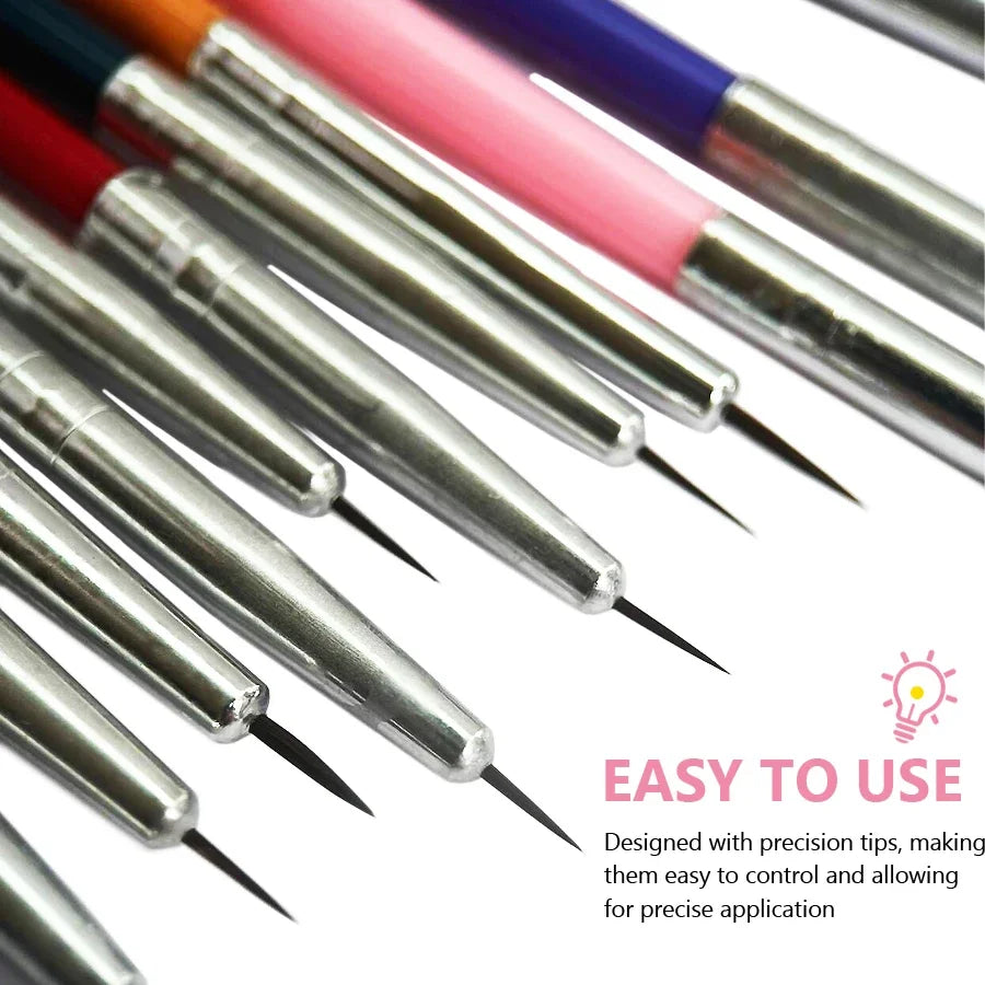 Art lalic Nail Art Brush Set — 12-Piece Professional Manicure Kit