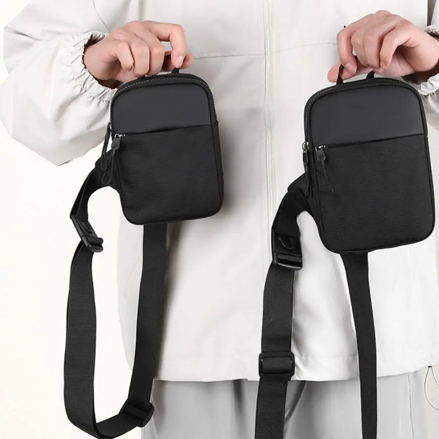 Men's Canvas Chest Bag — Compact Crossbody Sling for Daily Essentials