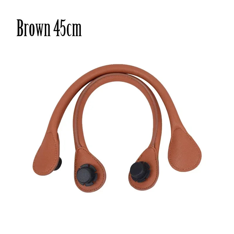 TANQU Faux Leather Bag Handle — Round Replacement Strap for Totes