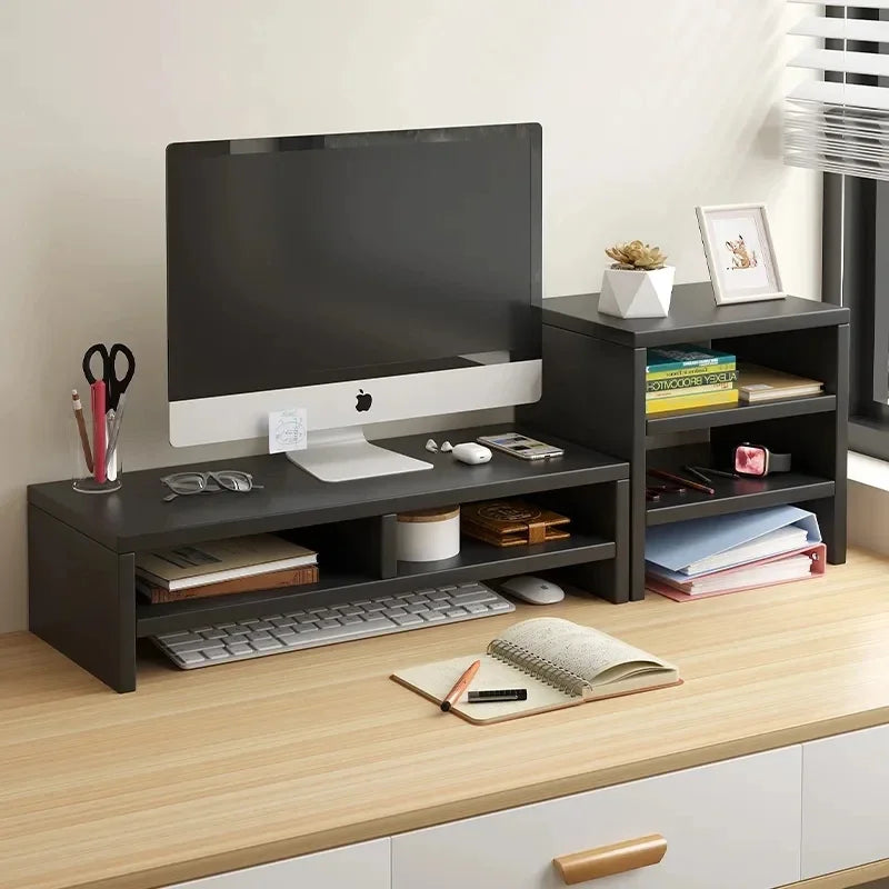 Sandy Rose Monitor Riser Stand — Ergonomic Desk Organizer for Office and Home