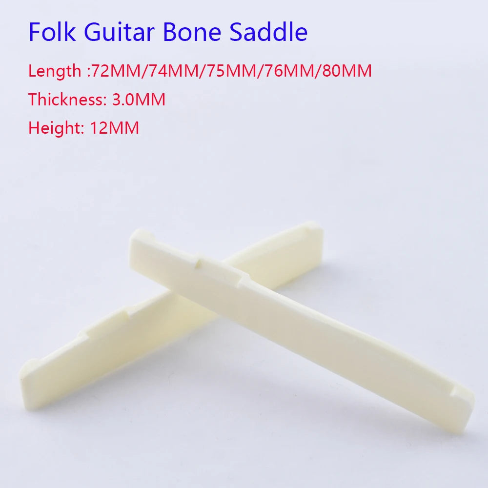 guitarfamily Real Bone Bridge Saddle — Replacement Part for Acoustic Guitars