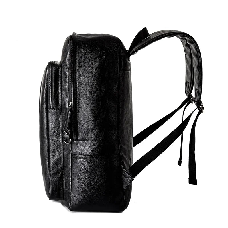 yagelais Men's Leather Backpack — Large Capacity Laptop Bag for Travel