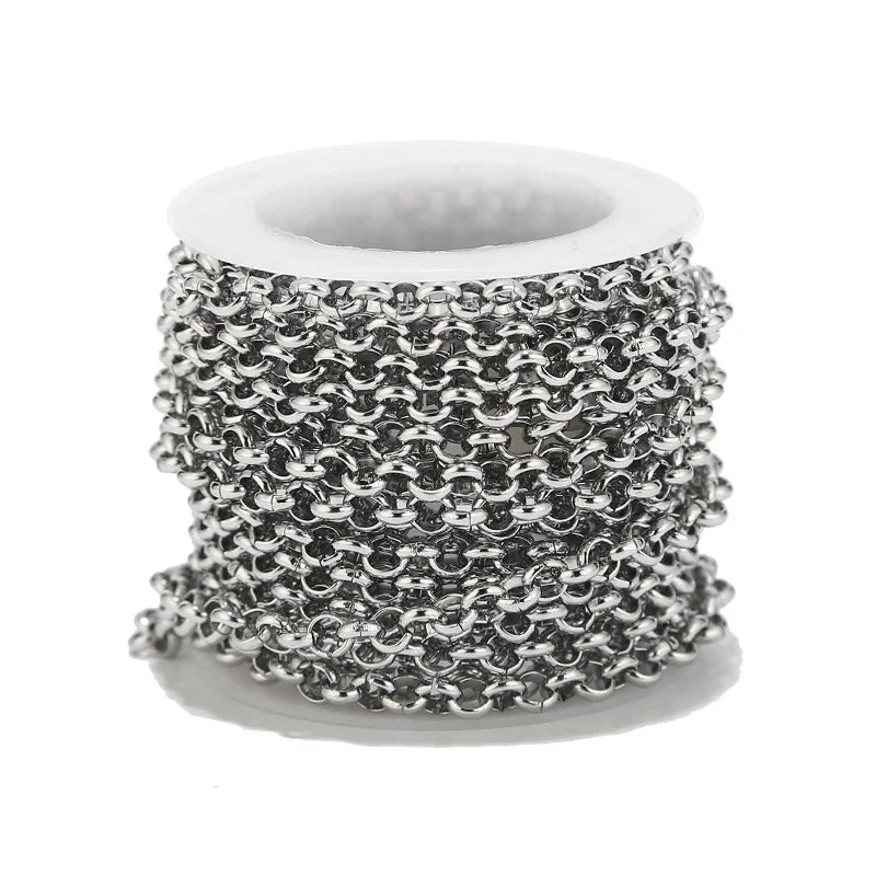 Gunbuluit Stainless Steel Curb Chain — Gold and Silver Jewelry Making Links