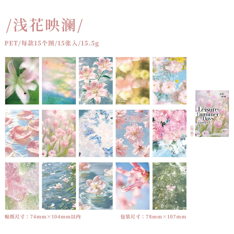 Natural Landscape Scrapbooking Paper — 15 Piece Vintage Collage Set