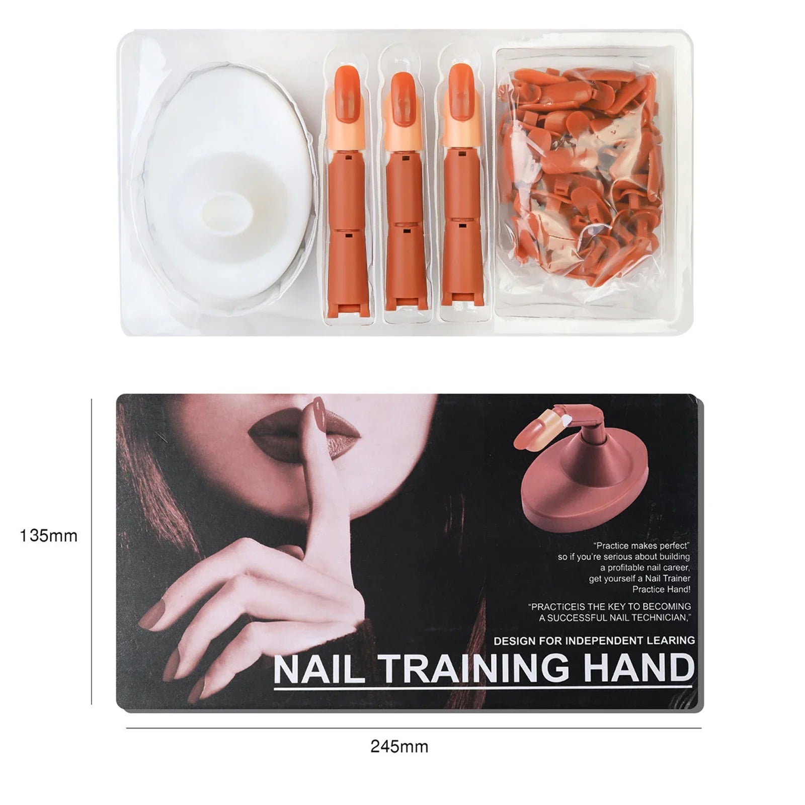 Nail Art Practice Fingers — Training Hand for Acrylic Application