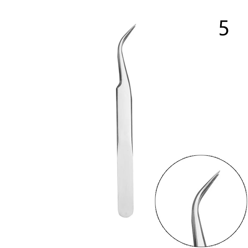 JCSYFAC Lash Extension Tweezers — High Precision Stainless Steel Beauty Tool