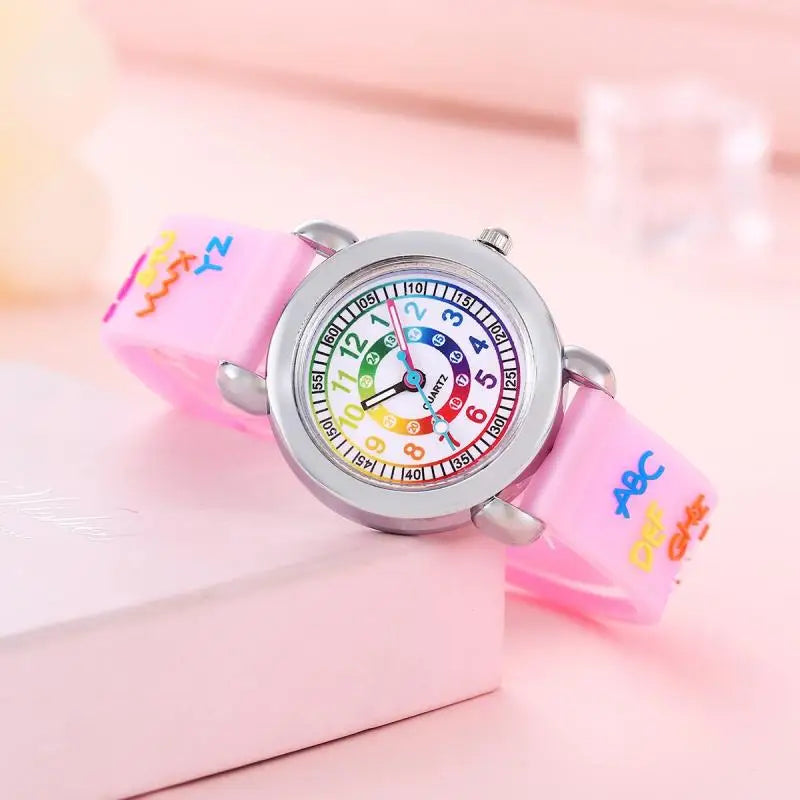 DENTON SIDPEGA Alphabet Text Silicone Watch — Fashionable Quartz Timepiece