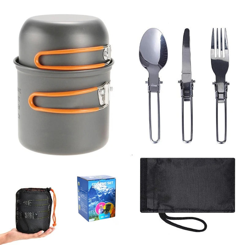 OEING Portable Camping Cookware Set — Lightweight Aluminum Cooking Kit
