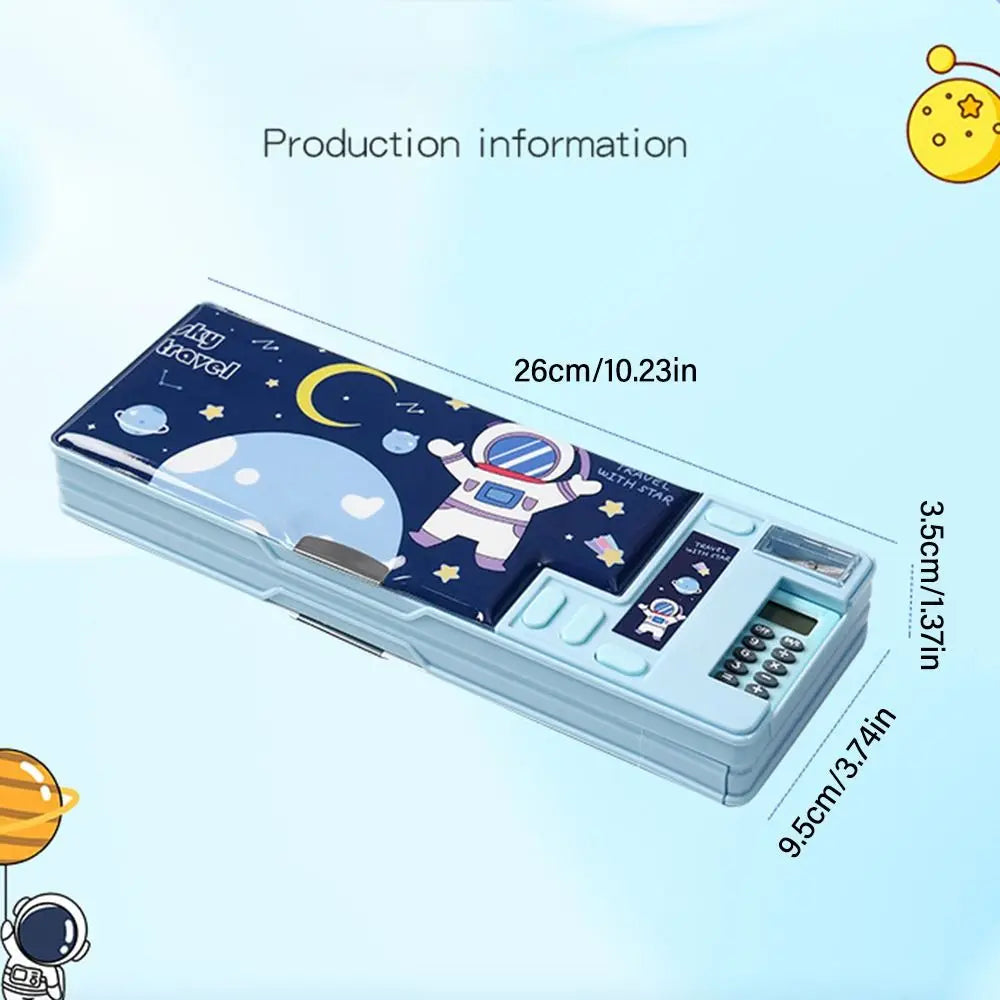 Double Layer Multi-Function Pencil Case — Large Capacity Stationery Box