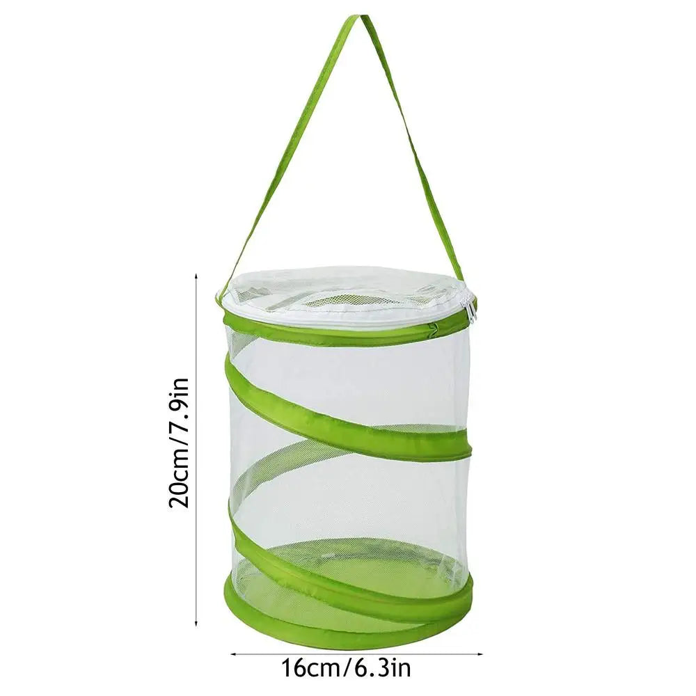 Folding Mesh Insect Habitat — Breathable Breeding Cage for Butterflies