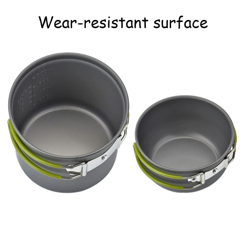 OEING Portable Camping Cookware Set — Lightweight Aluminum Cooking Kit