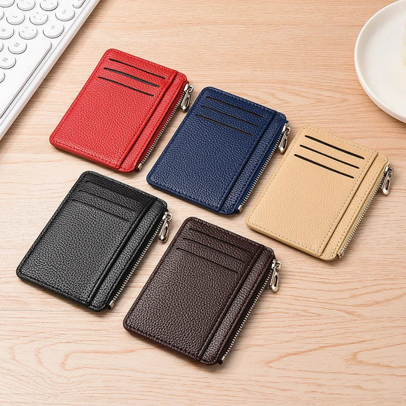 eTya Slim Leather Wallet — Multi-Slot Card Holder with Coin Pocket