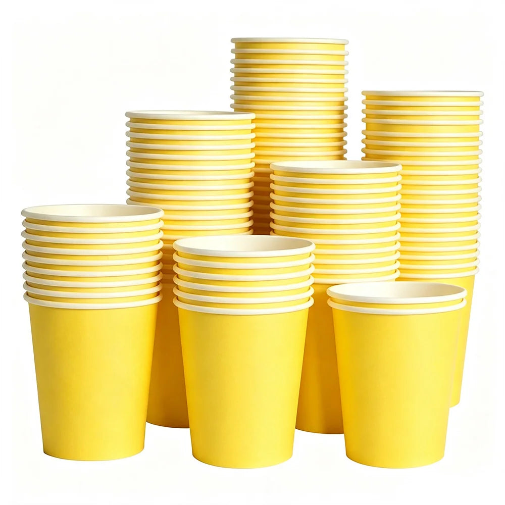 Solid Color Paper Plates — Disposable 7-Inch Party Tableware