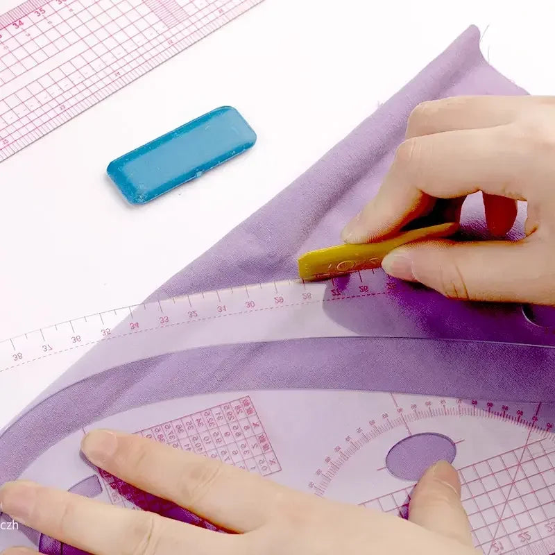 6-Piece French Curve Ruler Set — Flexible Templates for Tailoring & Sewing