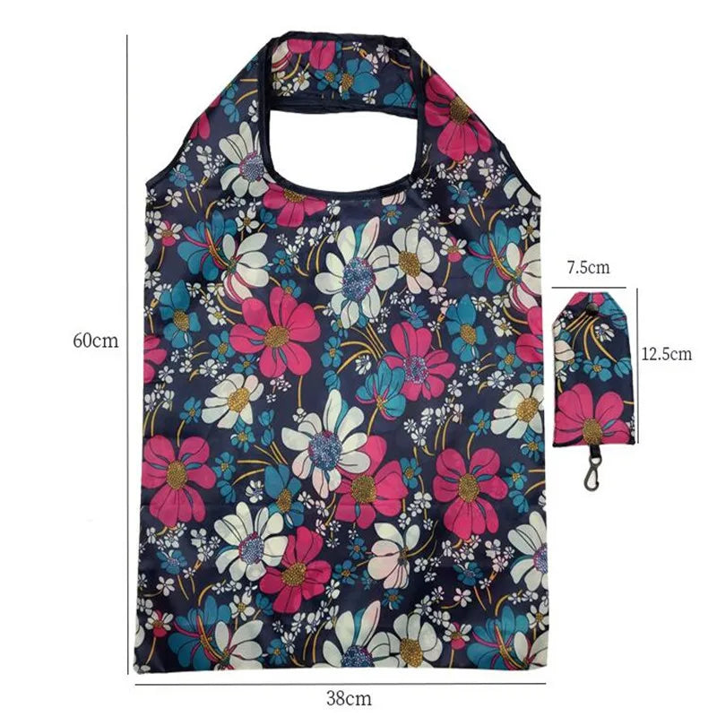 Foldable Reusable Shopping Bag — Portable Nylon Grocery Tote