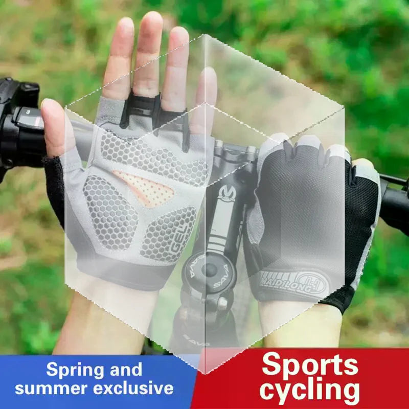 GUOMUZI Cycling Gloves — Half Finger Shock Absorbing Riding Gear