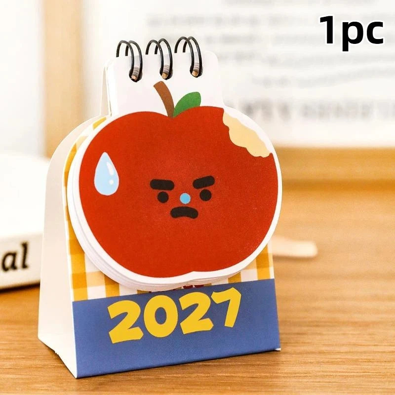 TPXCKz 2027 Mini Desk Calendar — Portable Daily Planner for Home and Office