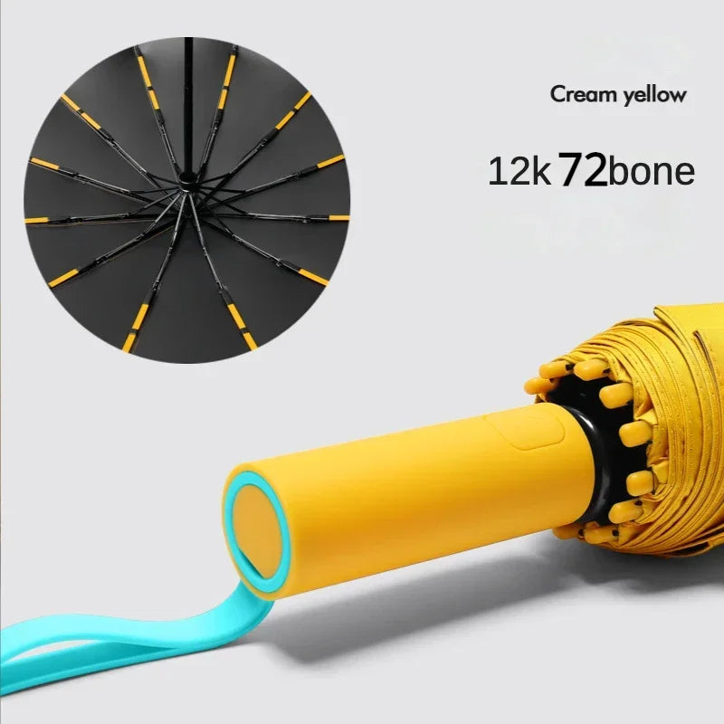 Automatic Windproof Umbrella — Large UV Protection Folding Rain Umbrella
