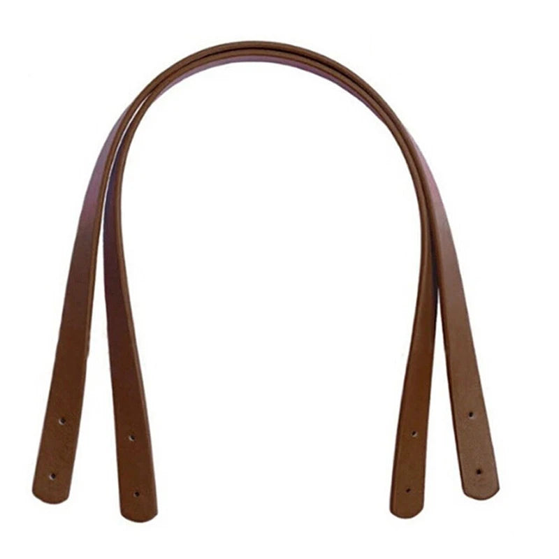 PU Leather Bag Strap Replacement — Set of 2 Handmade Handles for DIY Totes