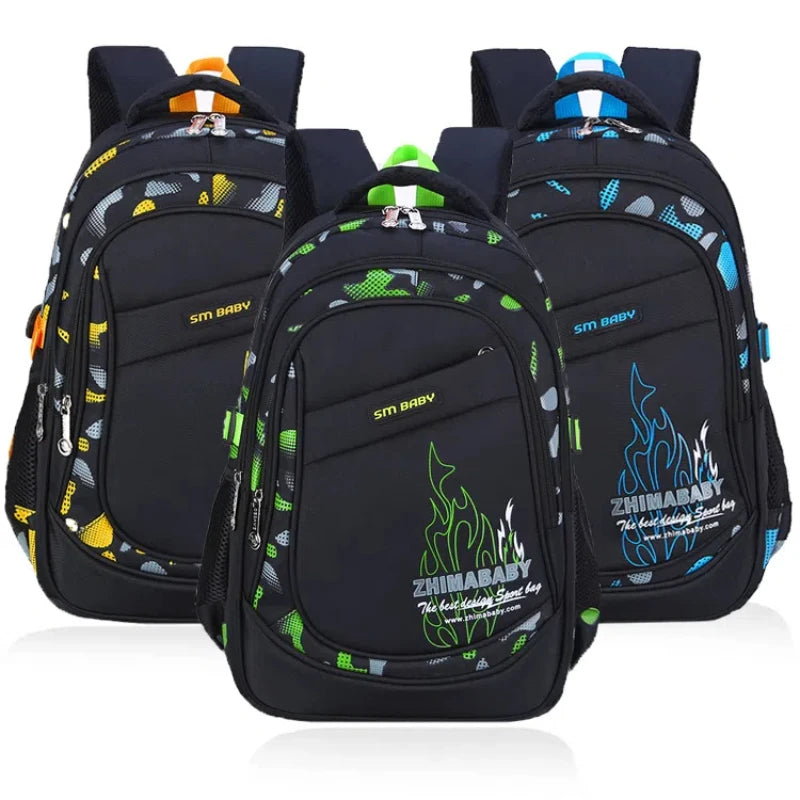 SOATIM Kids School Backpack — Large Waterproof Book Bag for Boys