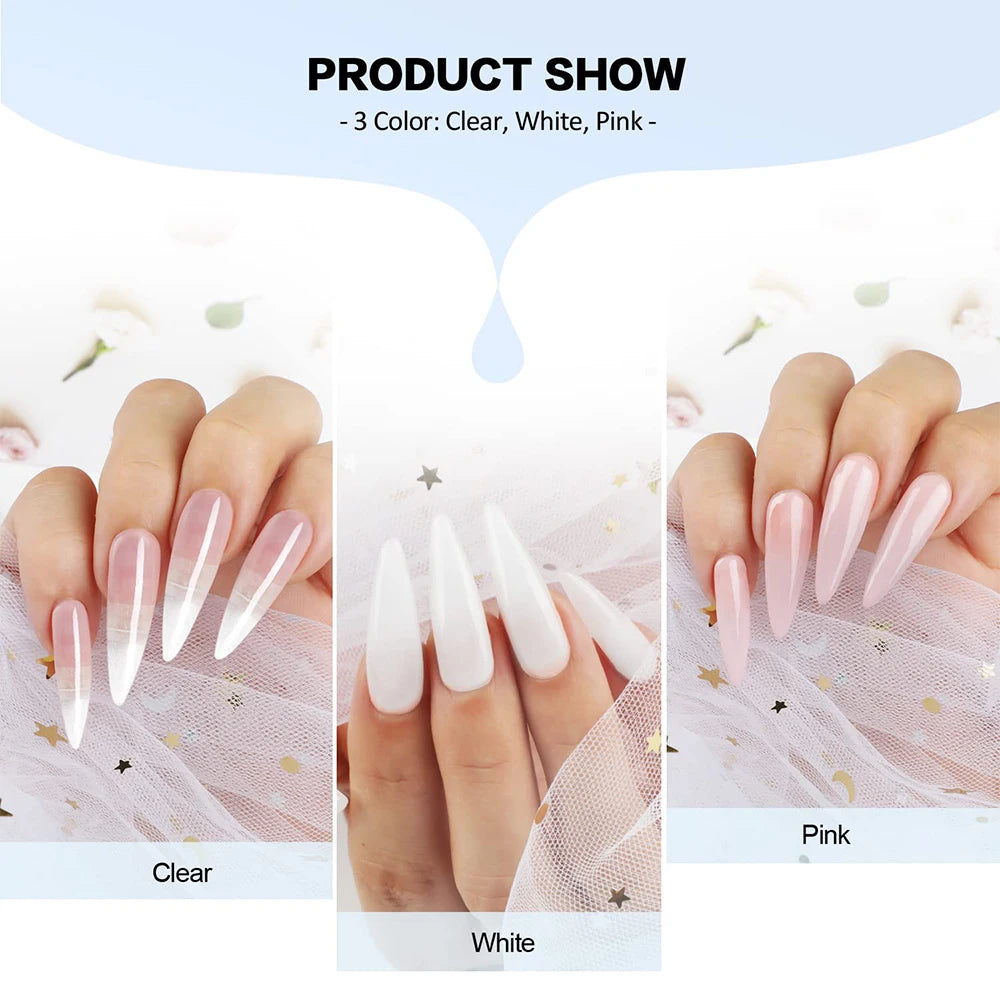 HotPress Professional Acrylic Nail Kit — 8-Piece Monomer and Powder Set