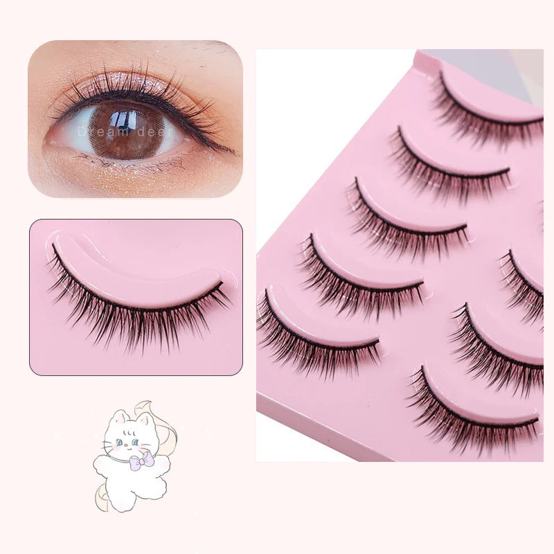 BLINKWAVE Natural False Eyelashes — C-Curve Strip Lashes for Daily Wear