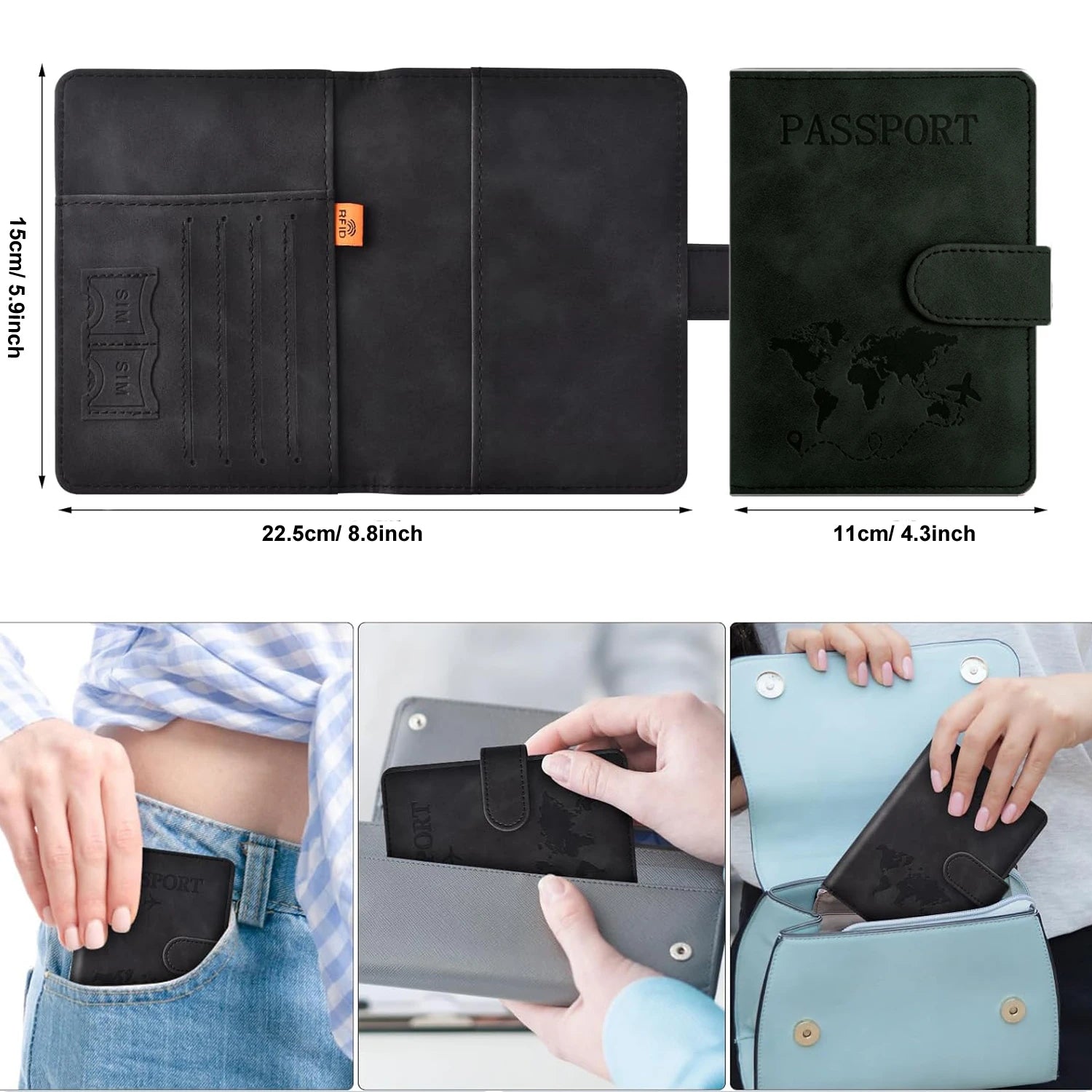 halilulu Passport Holder — RFID Blocking Travel Wallet & Organizer