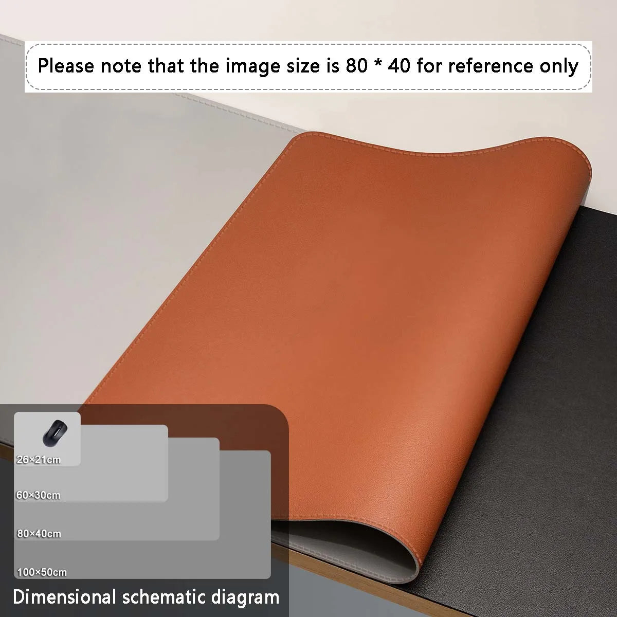 AIPHY Large PU Leather Desk Mat — Waterproof Desktop Protector for Office and Gaming