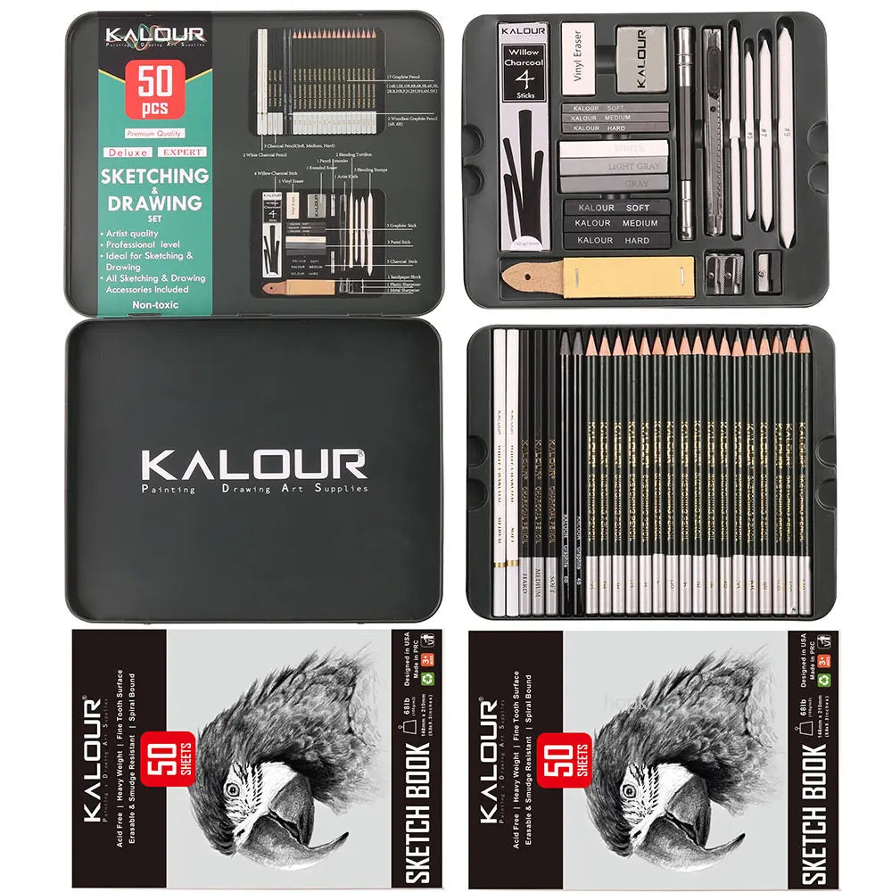HOPK Professional Sketch Pencil Set — Comprehensive Drawing Kit for Artists