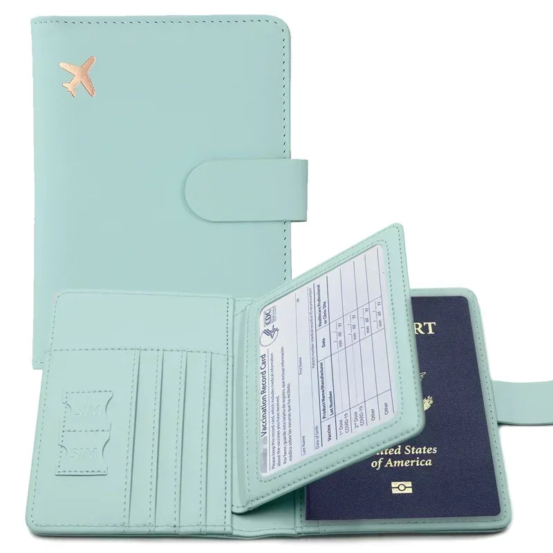 macroupta PU Leather Passport Cover — Travel Wallet & Card Holder