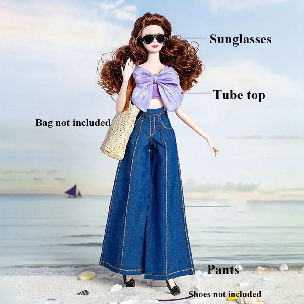 Xianxian Princess European Lace Golden Dress — Elegant Doll Clothing Set