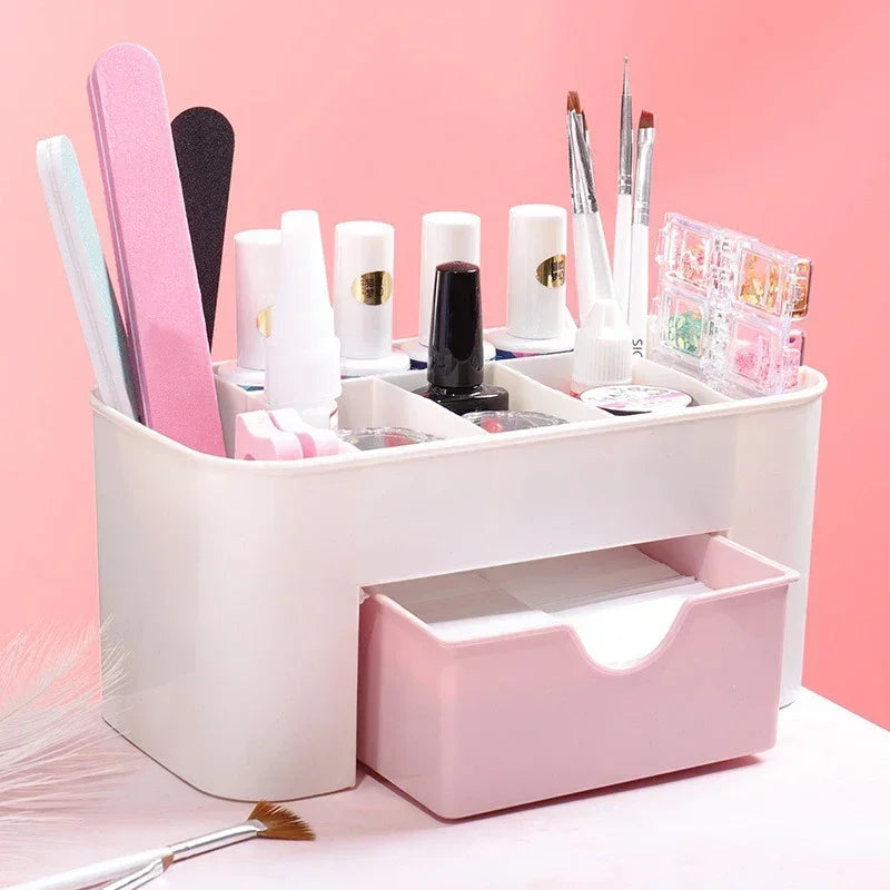 macroupta Nail Art Organizer Container — Cotton Pad & Swab Storage Case