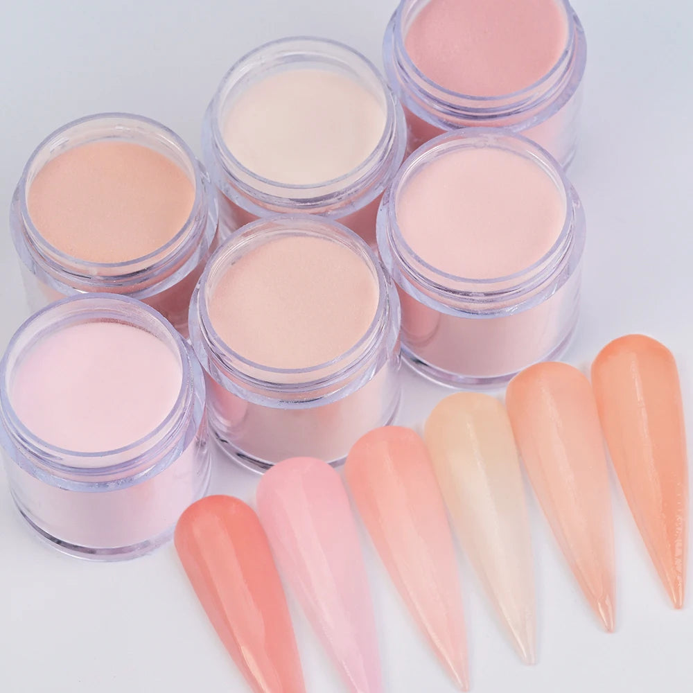 MAFANAILS Acrylic Nail Powder Set — Professional Crystal Dipping Kit, 6 Colors