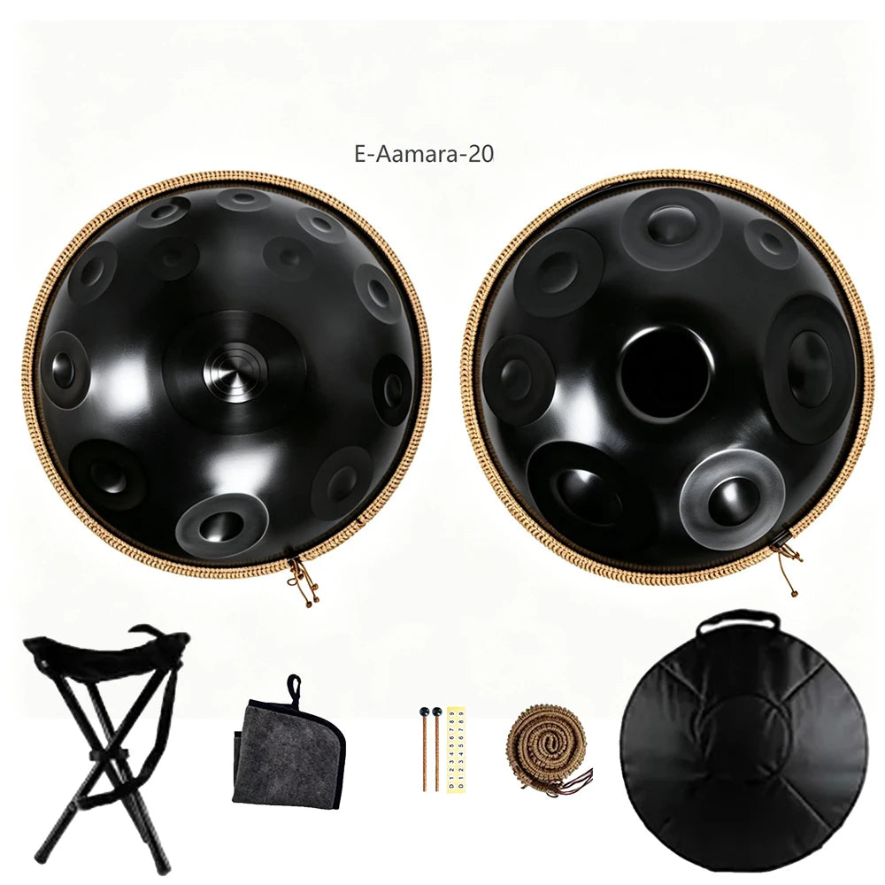 Astra Sound E Amara Handpan Drum — 20 Tone Stainless Steel Percussion