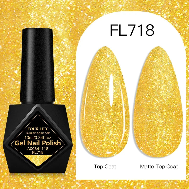 Four Lily Gel Nail Polish — Long Lasting Semi-Permanent Manicure Set