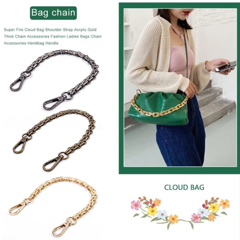 Metal Chain Shoulder Strap — Detachable Replacement for Handbags and Purses