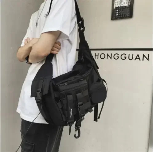 Large Capacity Messenger Bag — Versatile Nylon Crossbody Shoulder Bag