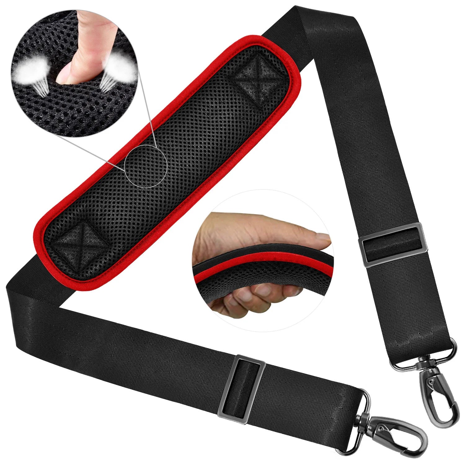 Universal Adjustable Shoulder Strap — Padded Crossbody Replacement Strap