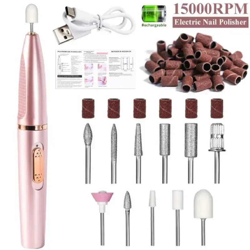 Electric Nail Polisher Drill — Professional Manicure & Grinding Tool
