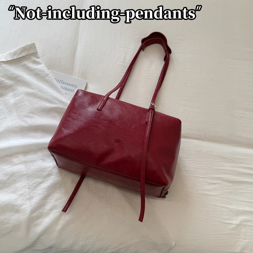 HuoHuo Women's Vintage Hobo Tote — Large Capacity Shoulder Bag