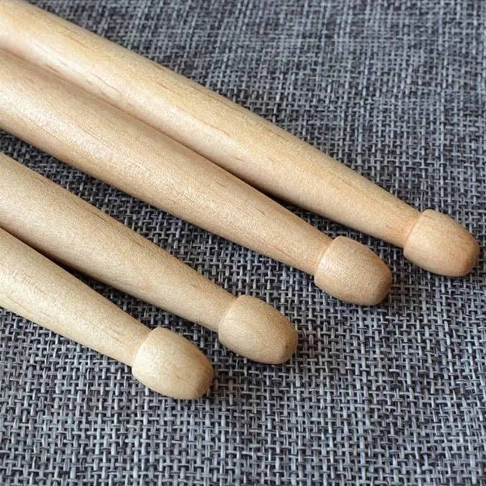 Premium Maple Wood Drumsticks — Durable Percussion Sticks for Jazz and Rock