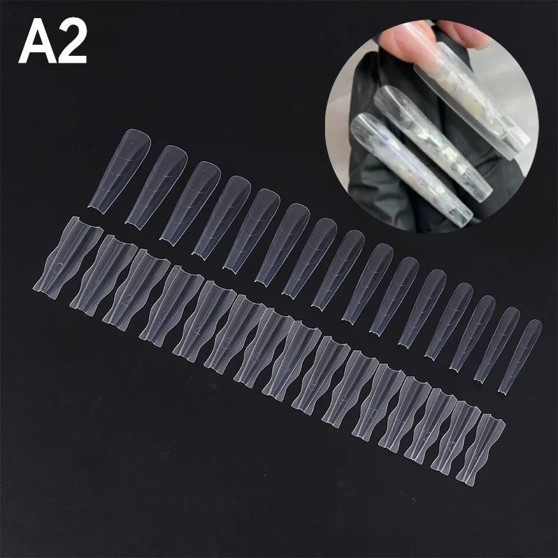 60Pcs Poly Dual Nail Forms — Fast Shaping Gel Extension Tool