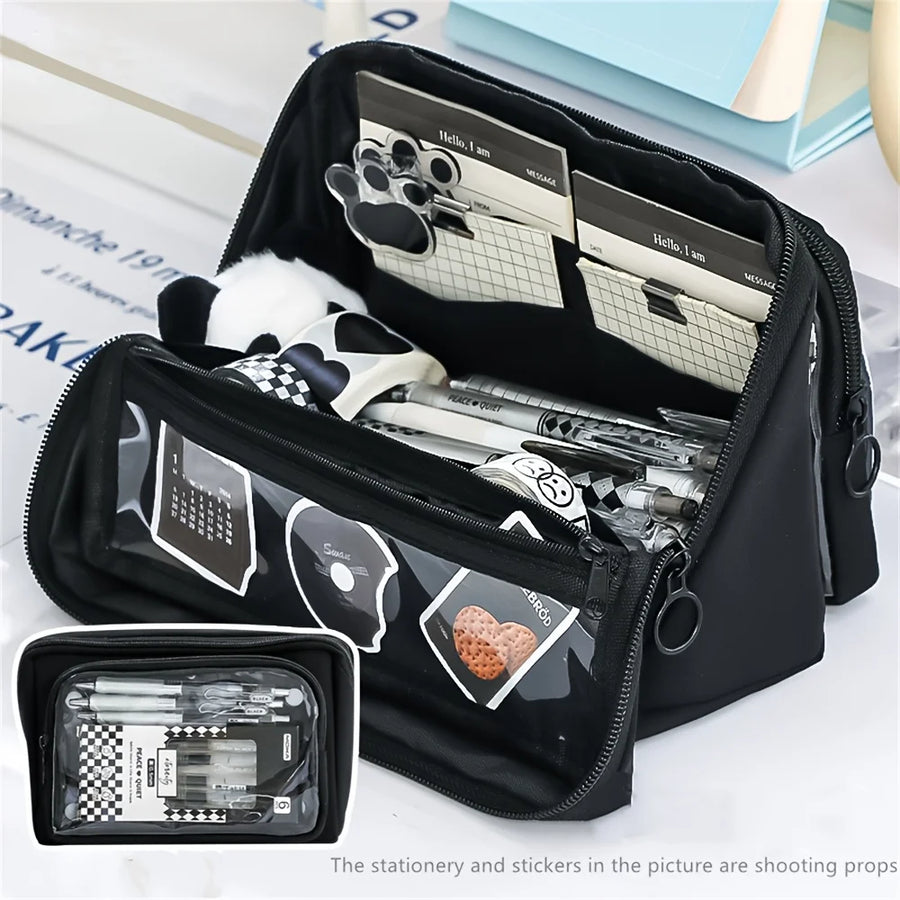 Large Capacity Pencil Case — Multi-Slot Organizer with 9 Compartments