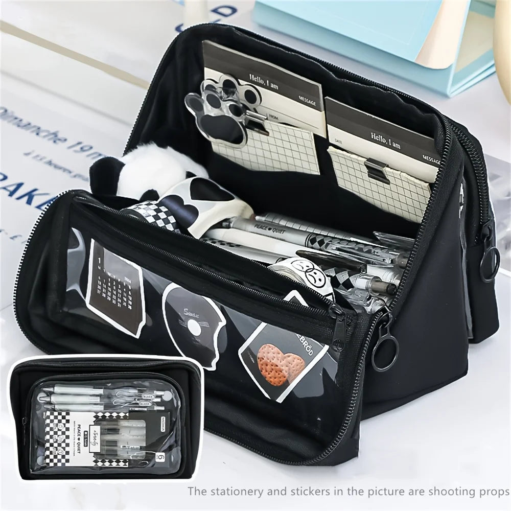 Large Capacity Pencil Case — Multi-Slot Organizer with 9 Compartments