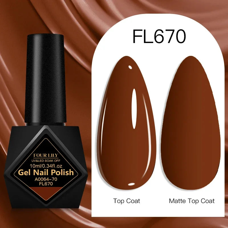 Four Lily Gel Nail Polish — Long Lasting Semi-Permanent Manicure Set