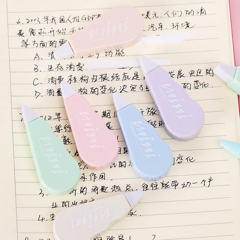 Lytwtw's Macaron Correction Tape Set — Cute Pastel Stationery for School and Office